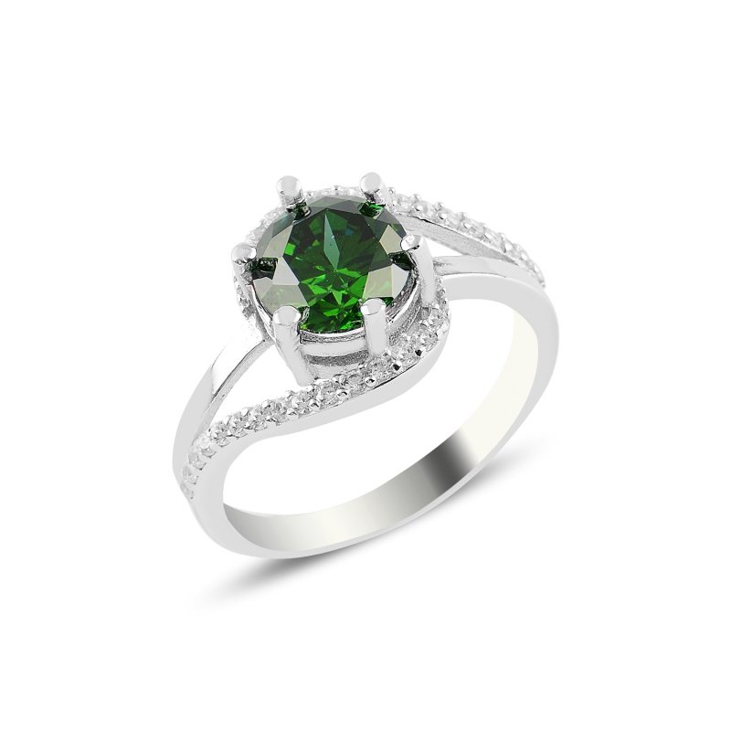 Emerald CZ Solitaire Ring - R94645