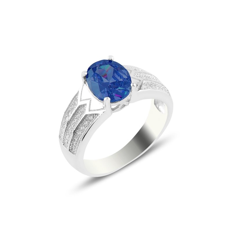 Sapphire CZ Solitaire Ring - R94647