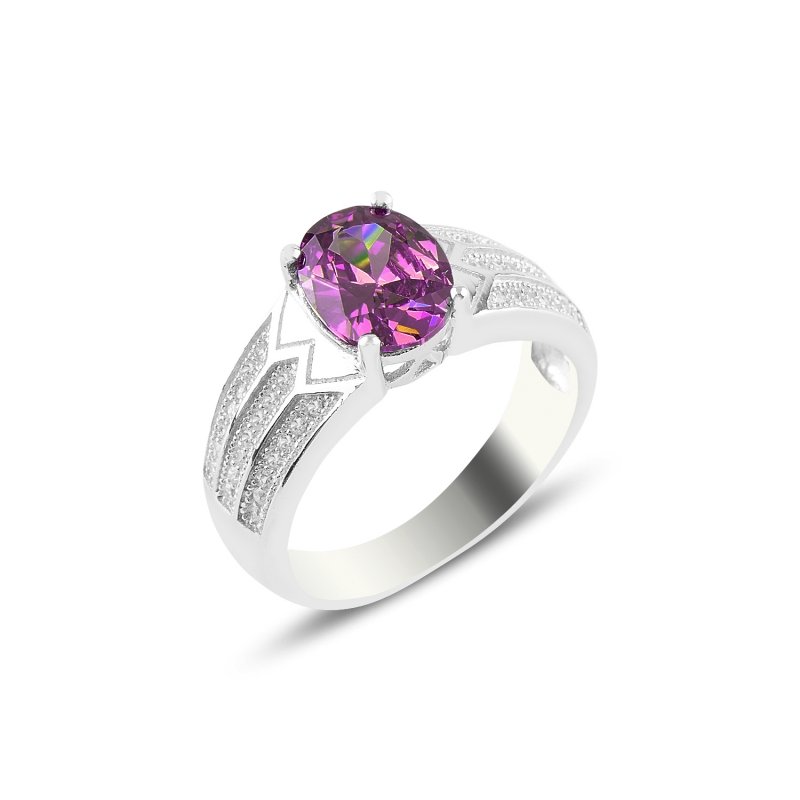 Ruby CZ Solitaire Ring - R94648
