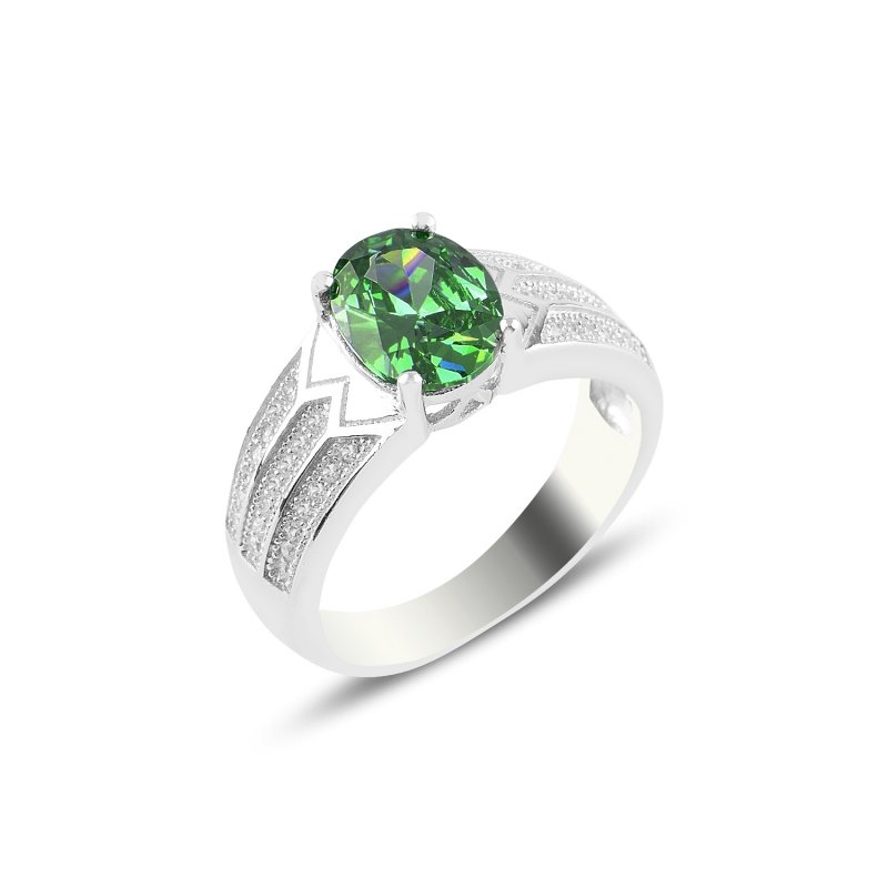 Emerald CZ Solitaire Ring - R94649
