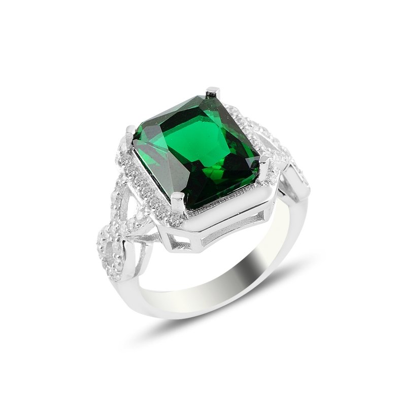 Emerald CZ Solitaire Ring - R94657
