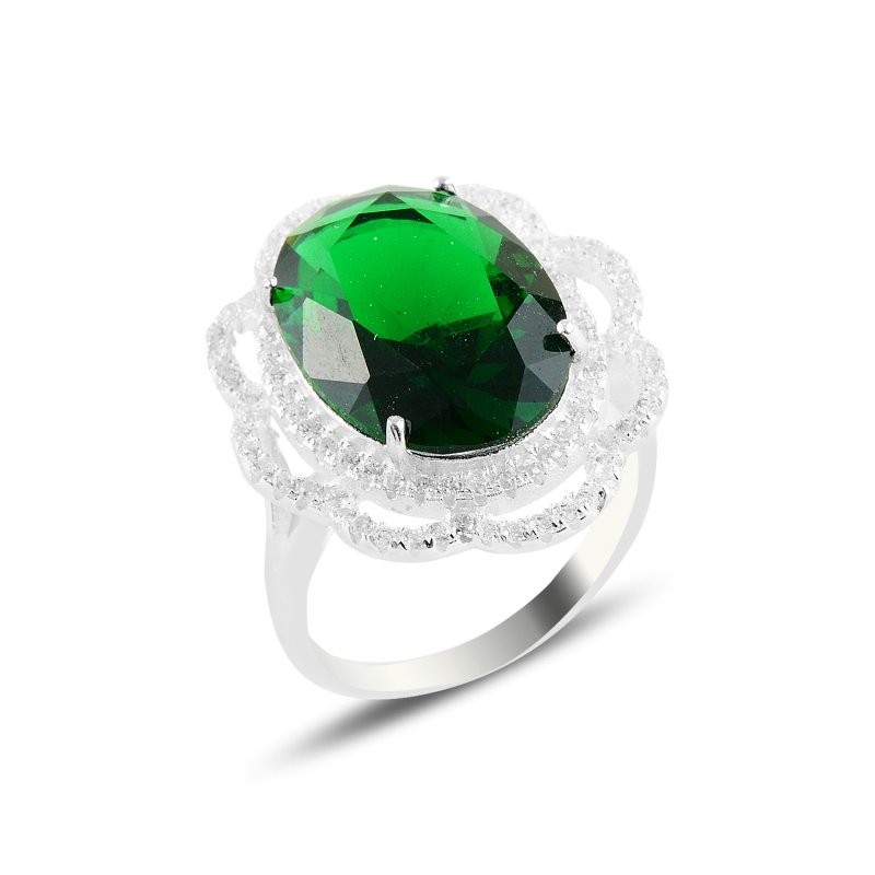 Emerald CZ Solitaire Ring - R94658