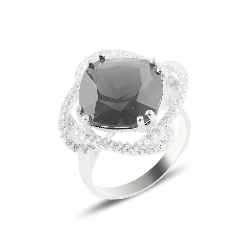 Gray CZ Solitaire Ring - R94665