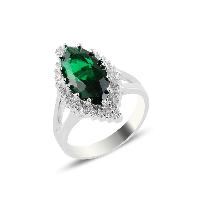 Emerald CZ Solitaire Ring - R94666