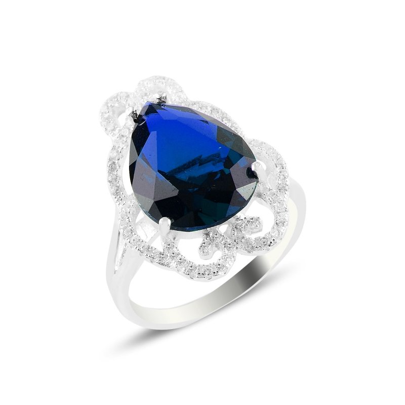 Sapphire CZ Solitaire Ring - R94681