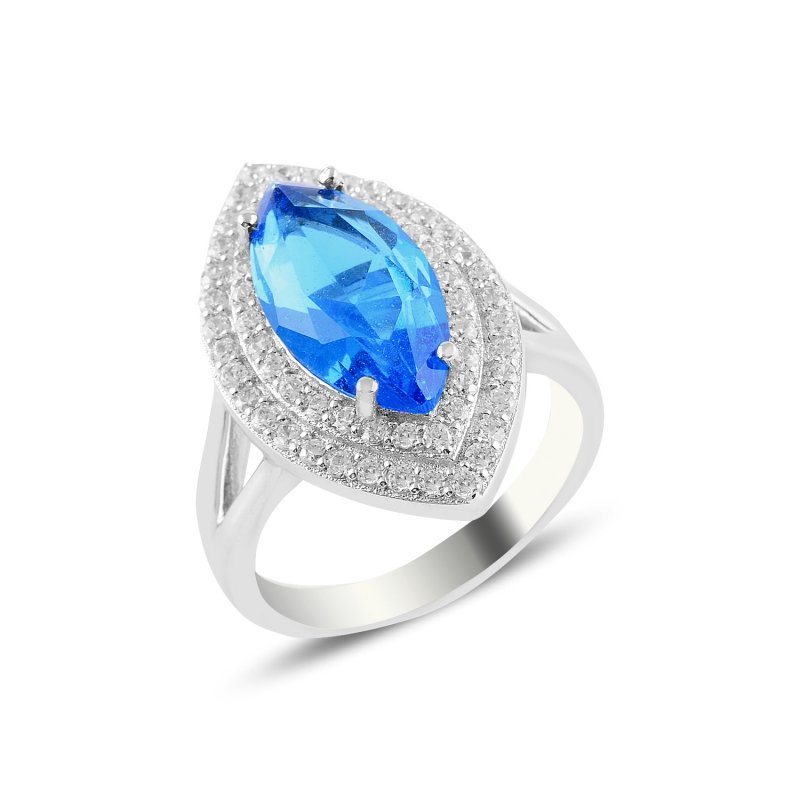 Aquamarine CZ Solitaire Ring - R94692
