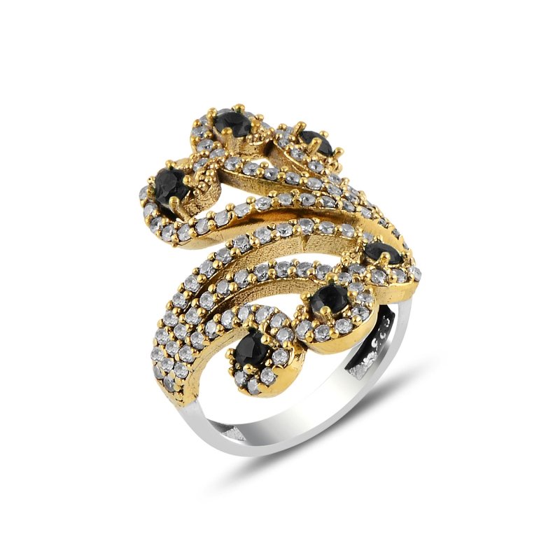Ottoman Style Adjustable Size CZ Ring - R94739