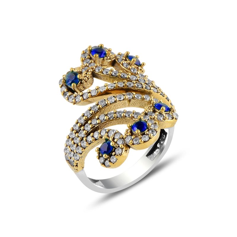 Ottoman Style Adjustable Size CZ Ring - R94740