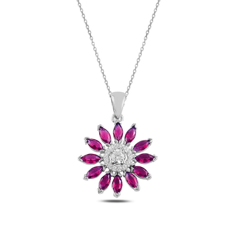 Daisy Colored CZ Necklace - N94747