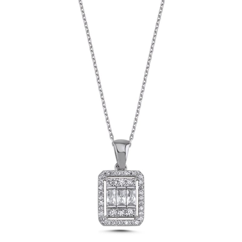 Baguette CZ Necklace - N94755