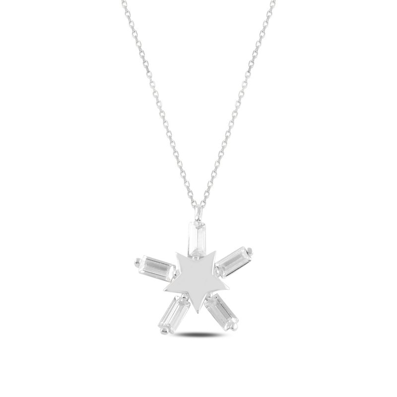 Star Baguette CZ Necklace - N94843