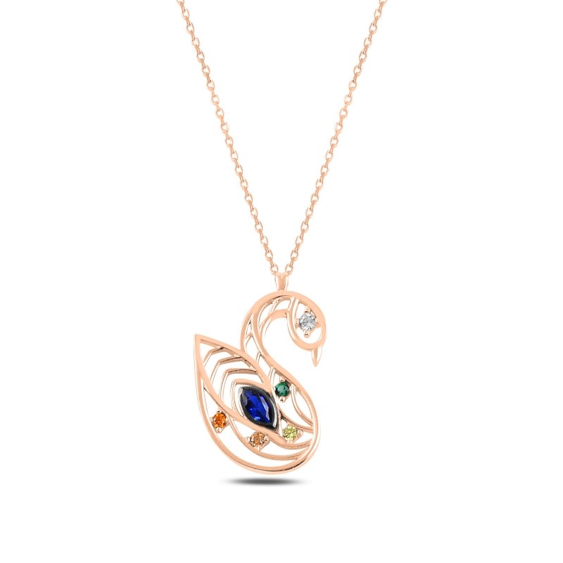 Swan Colorful CZ Necklace - N94853