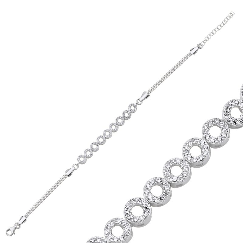 CZ Box Chain Bracelet - B94921