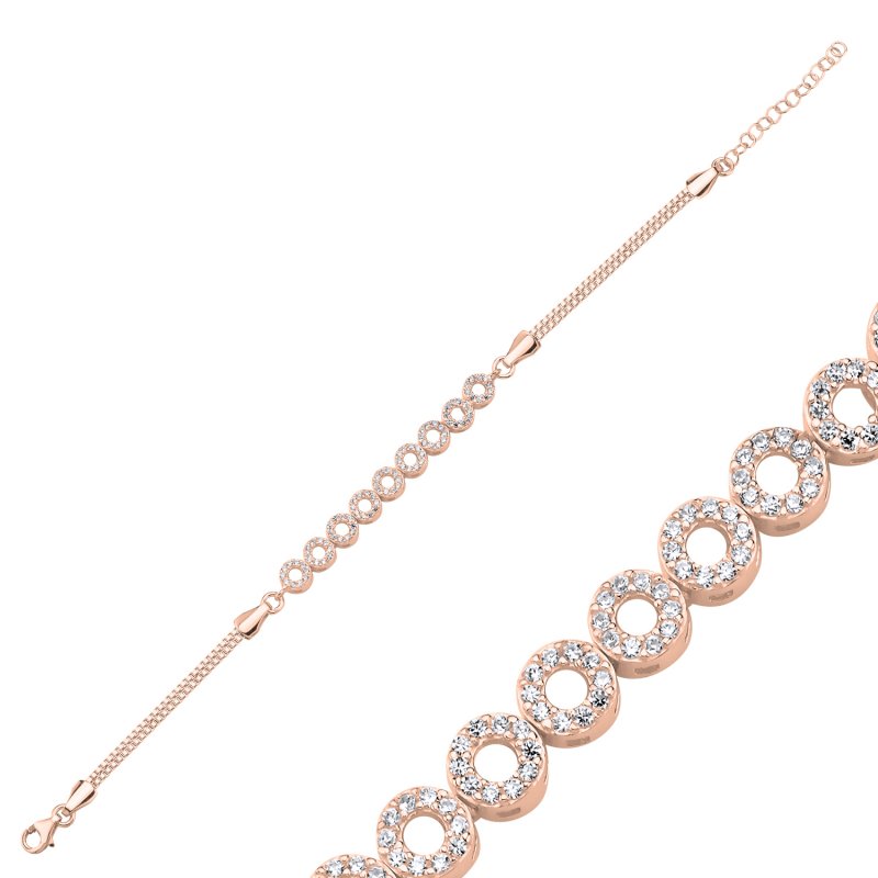 CZ Box Chain Bracelet - B94921