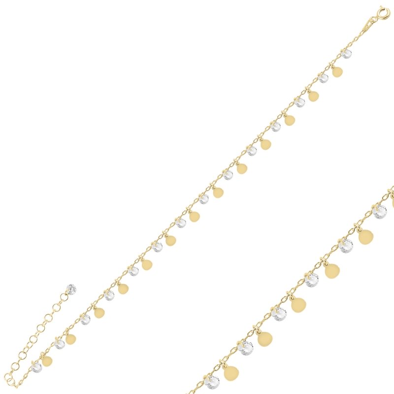 Dangle Sequin & CZ Anklet - ANK94958