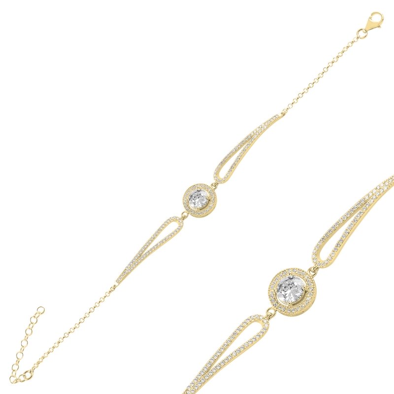 Round CZ Bracelet - B94977