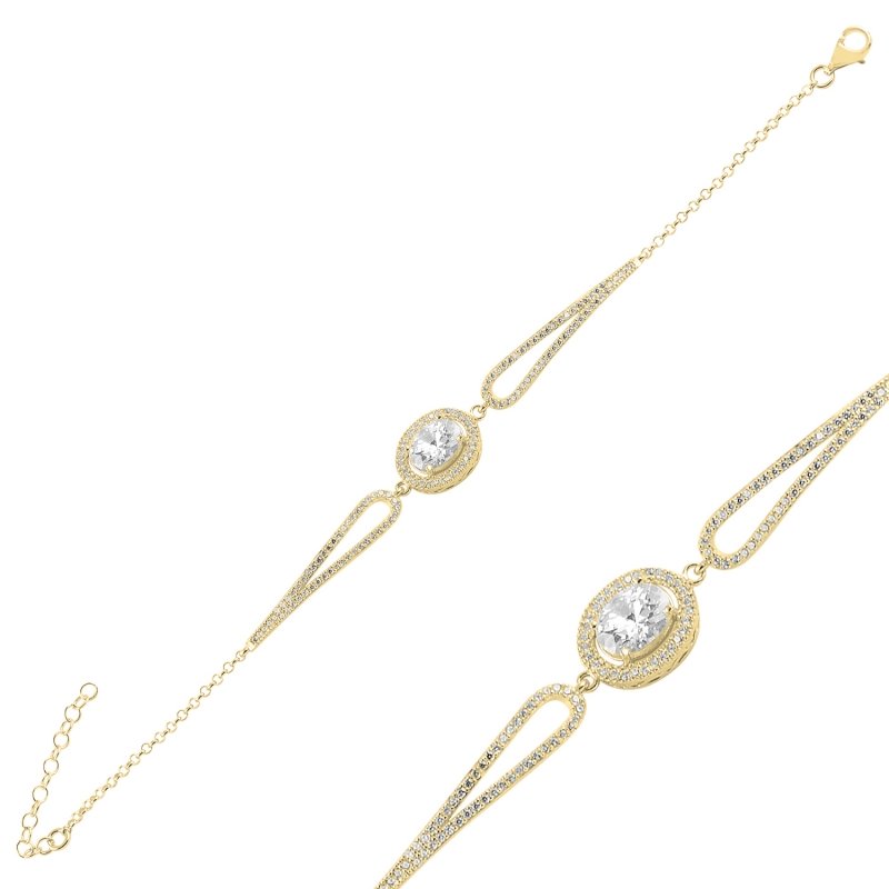 Oval CZ Bracelet - B94978