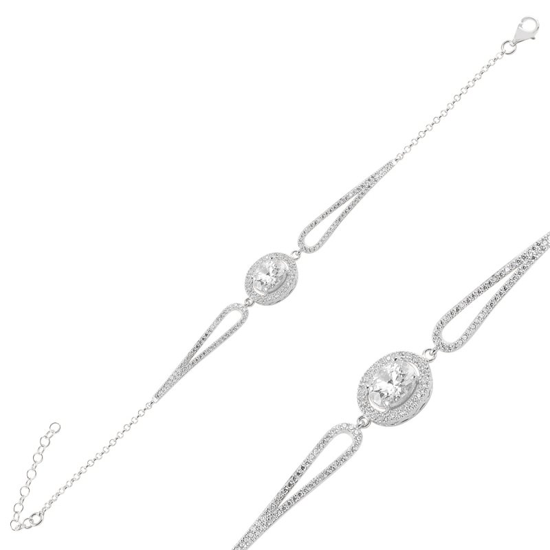 Oval CZ Bracelet - B94978