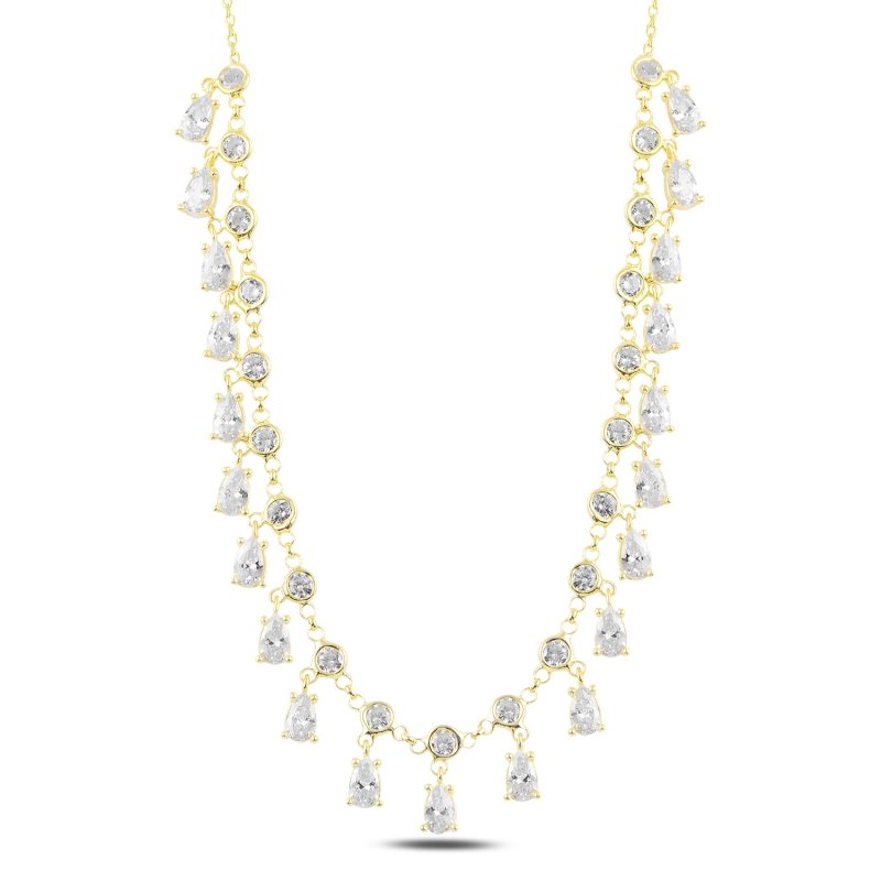 Dangle CZ Charm Necklace - N95013