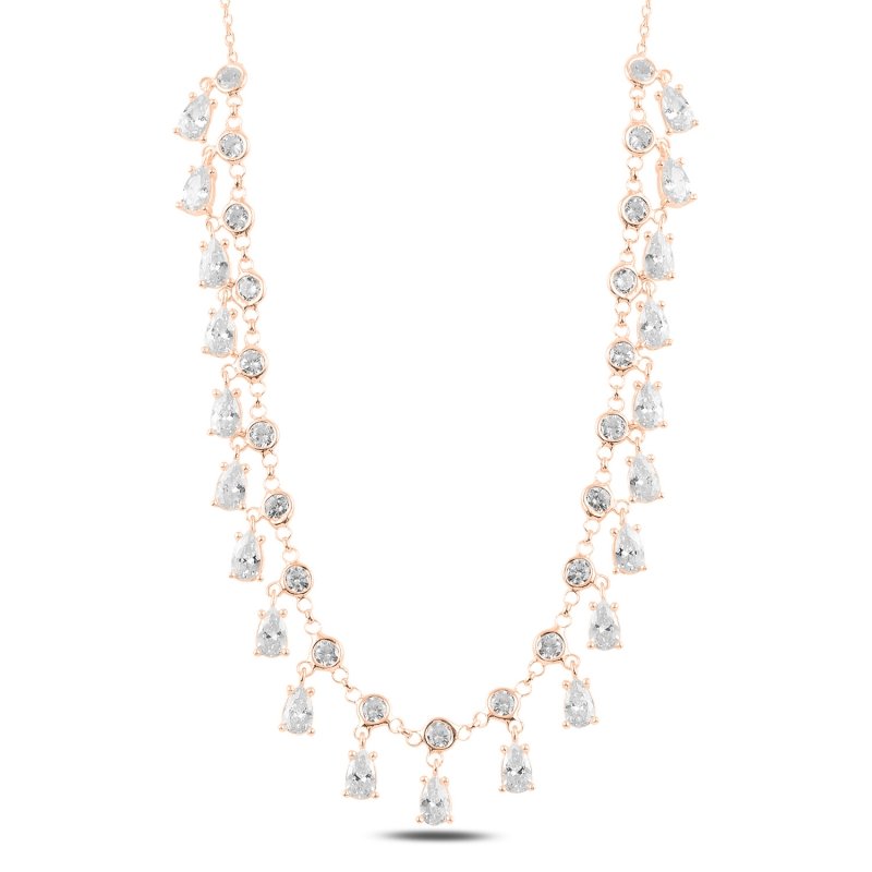 Dangle CZ Charm Necklace - N95013