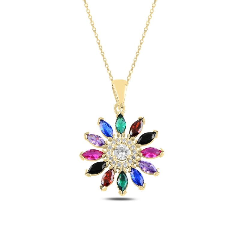 Daisy Multi Color CZ Necklace - N95014