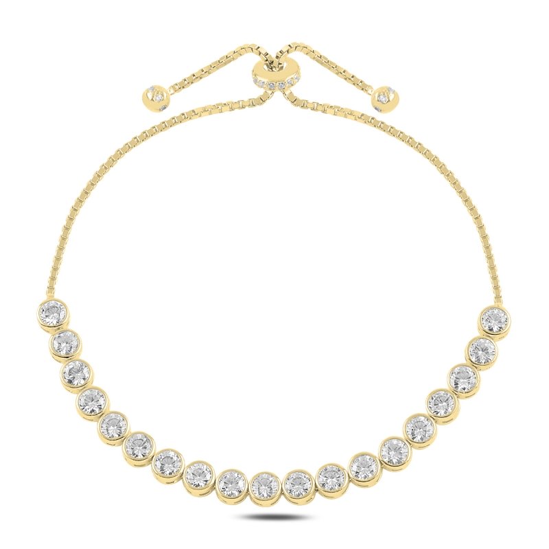 Tennis 4mm CZ Adjustable Sliding Bracelet - B95392
