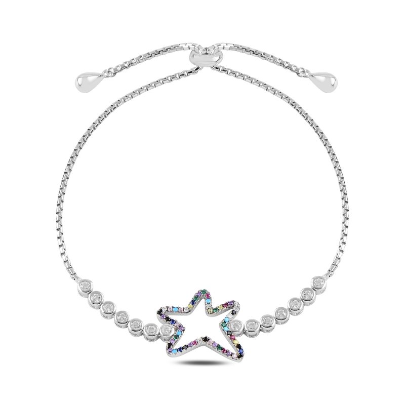 Star CZ Adjustable Sliding Bracelet - B95402
