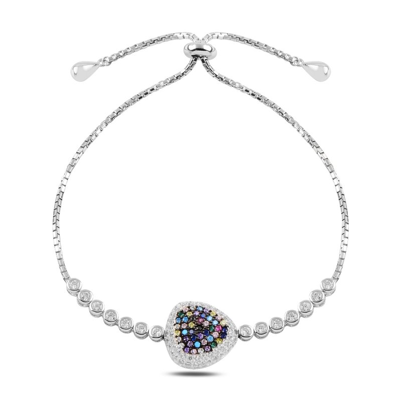 CZ Adjustable Sliding Bracelet - B95404