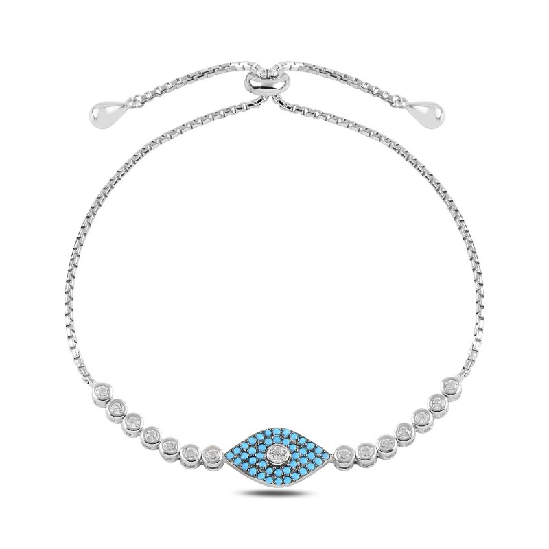 CZ Adjustable Sliding Bracelet - B95407