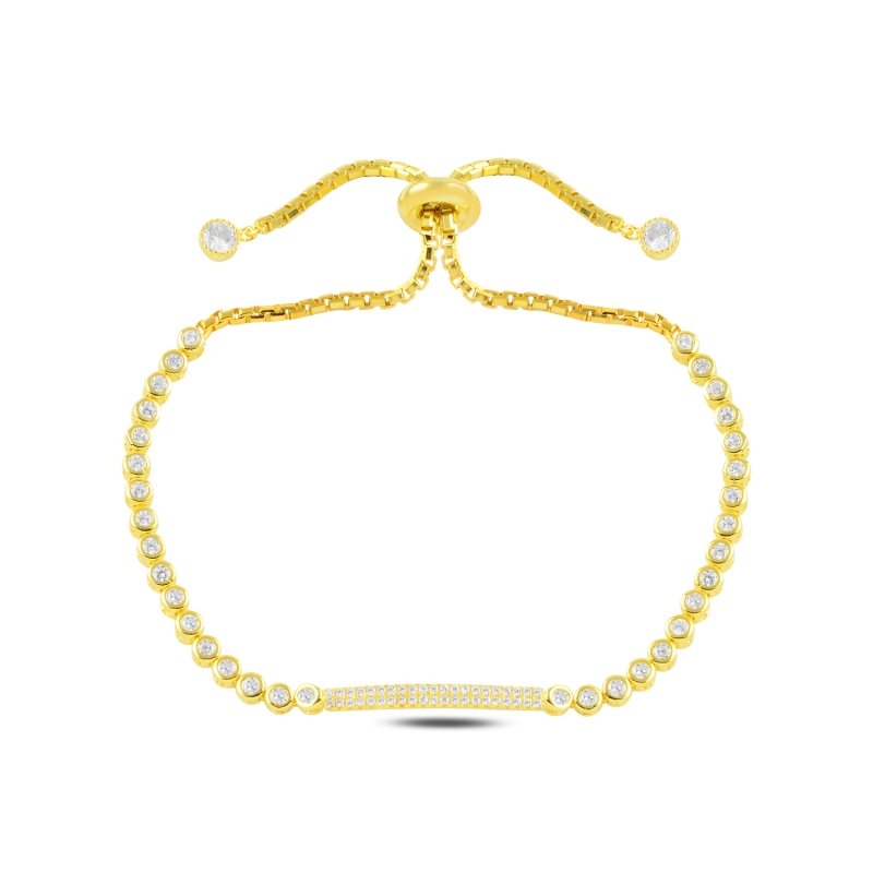 CZ Adjustable Sliding Bracelet - B95417