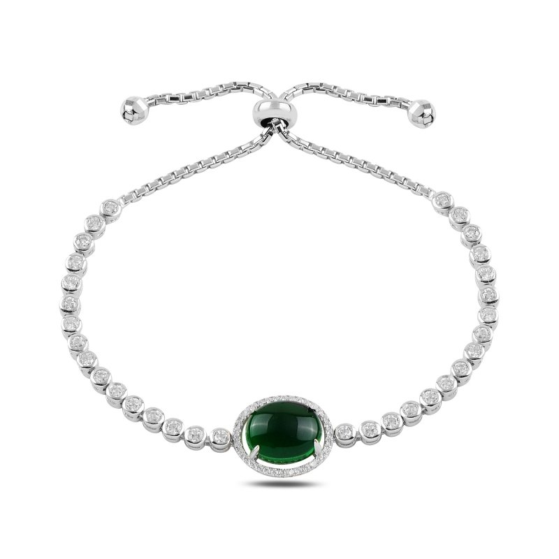 CZ Adjustable Sliding Bracelet - B95422