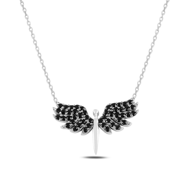 Angel Black CZ Necklace - N95430