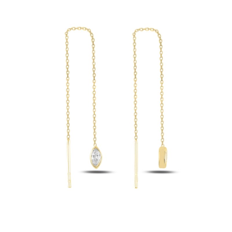 Marquise CZ Threader Earrings - E95463
