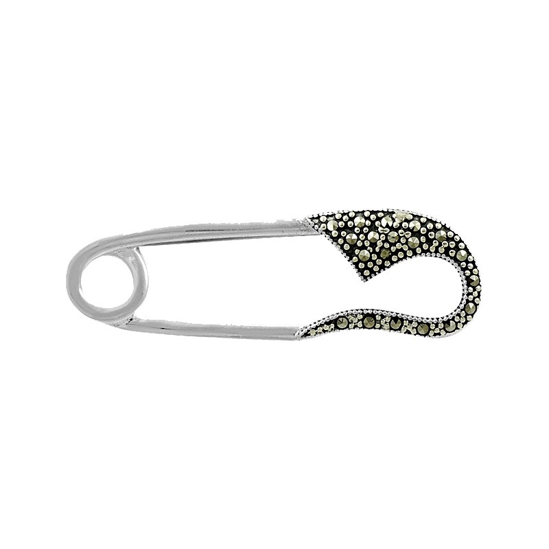 Marcasite Silver Brooch - BR09562