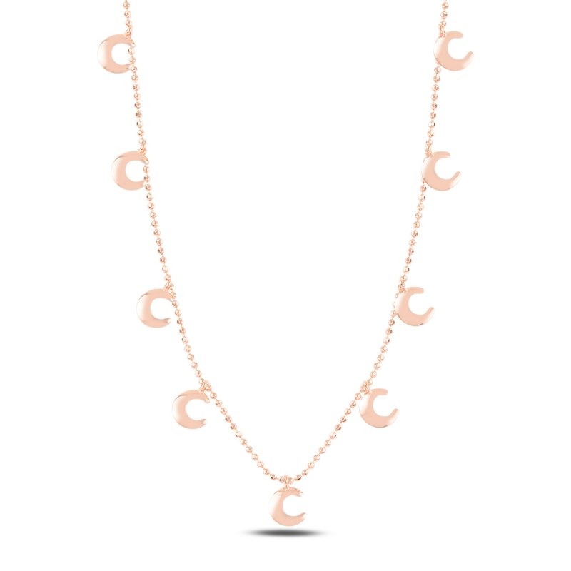 Crescent Moon Dangle Charm Necklace - N97068