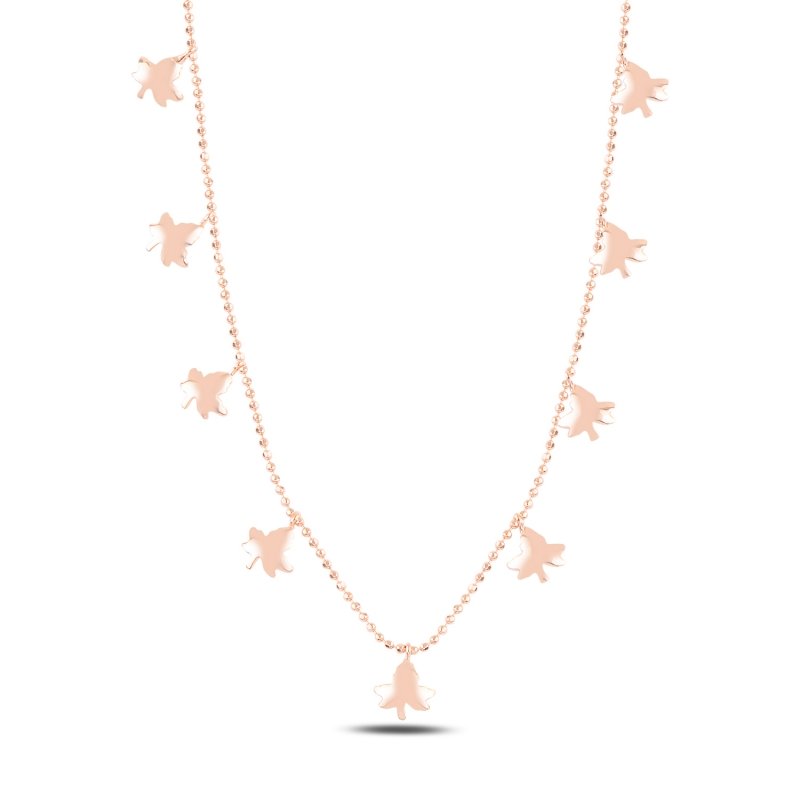 Sycamore Leaves Dangle Charm Necklace - N97072