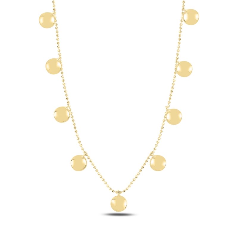 Round Dangle Charm Necklace - N97077