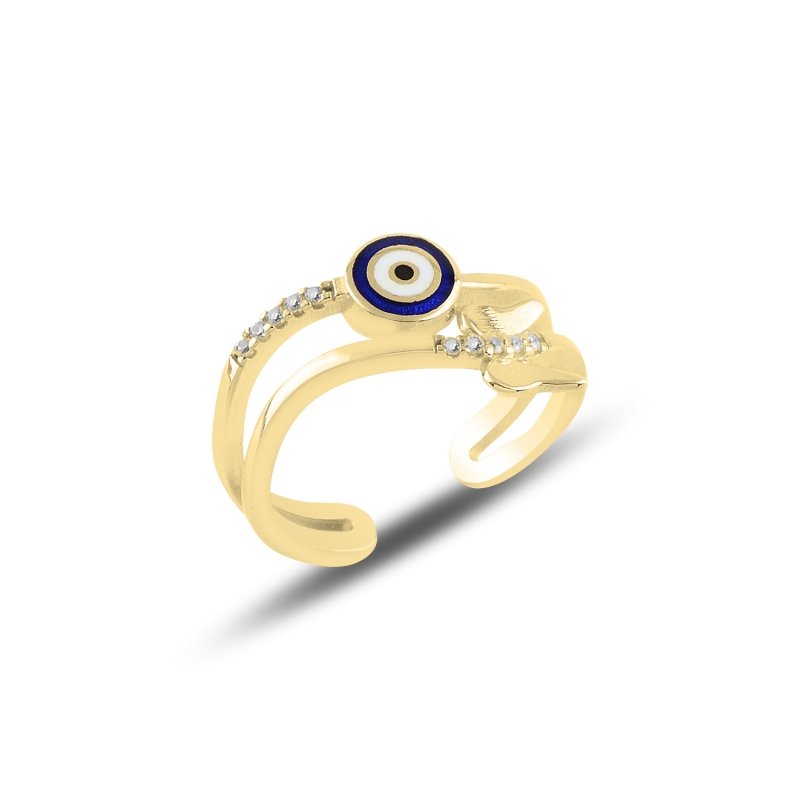 Butterfly & Evil Eye CZ Adjustable Size Ring - R97129