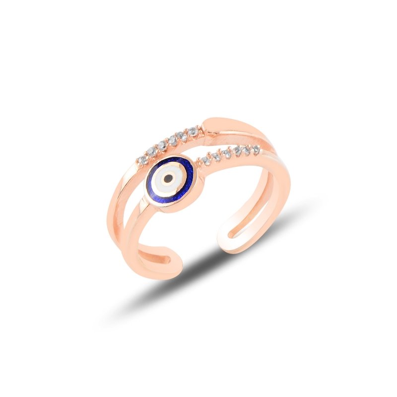 Enamel Butterfly & CZ Adjustable Size Ring - R97136