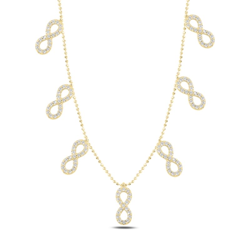 Infinity CZ Dangle Charm Necklace - N97486