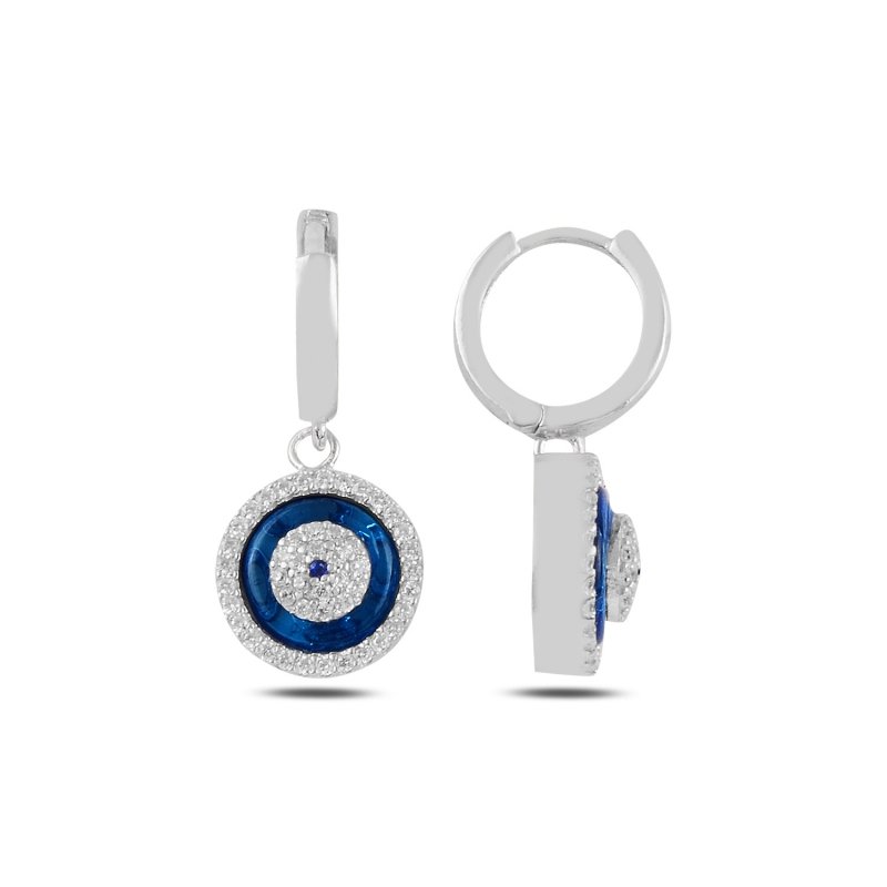 Evil Eye CZ Huggie Hoop Earrings - E97496