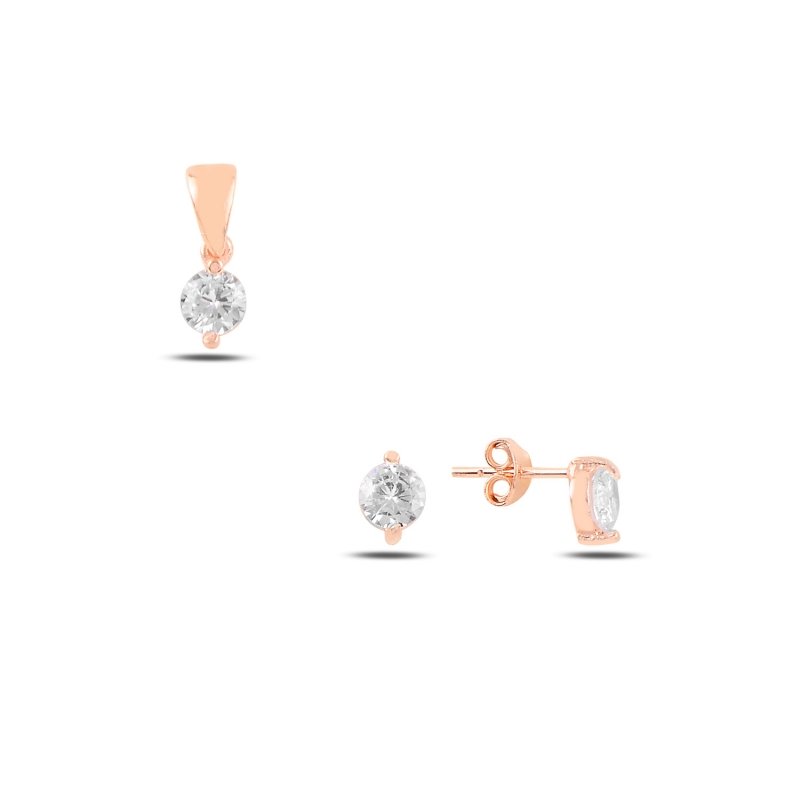Solitaire Round CZ Stud Set - S97502