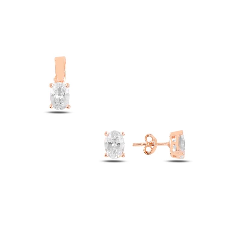 Solitaire Oval CZ Stud Set - S97503