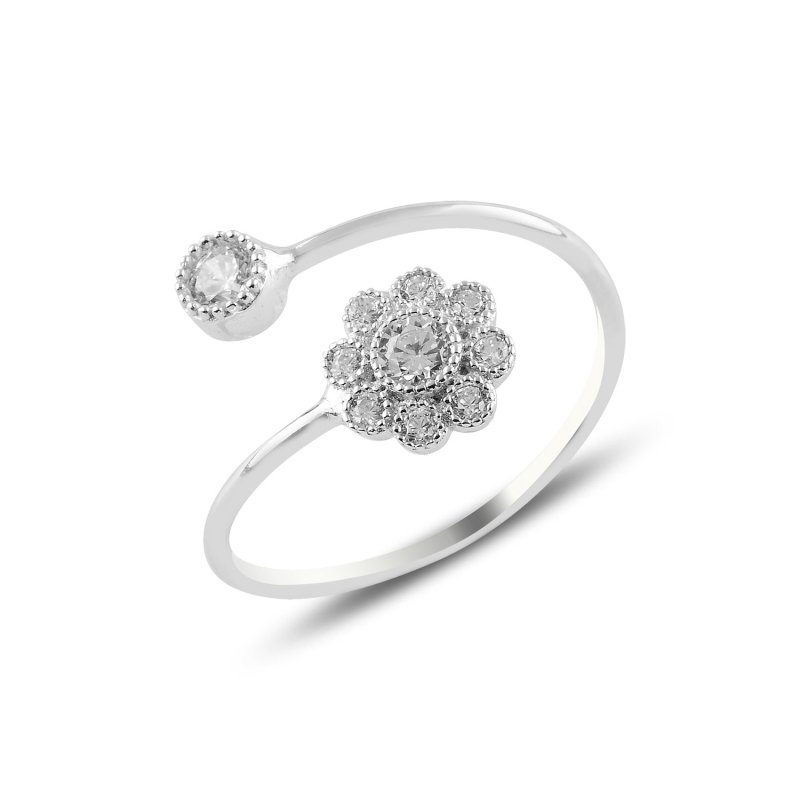 Zirkon Taşlı Ayarlanabilir Papatya Yüzük - R97513
