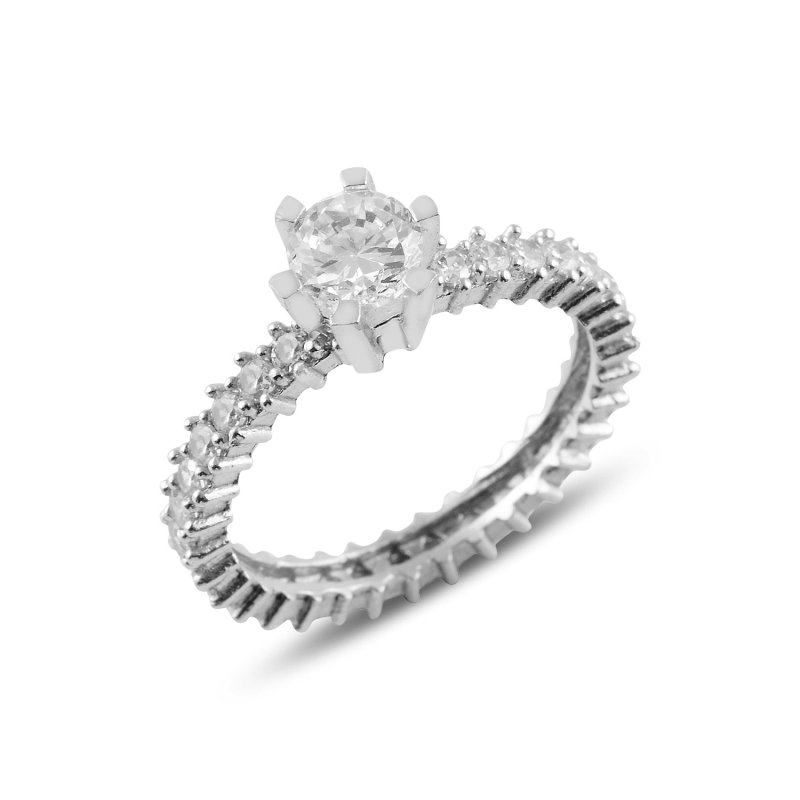 CZ Eternity & Solitaire Ring - R97523