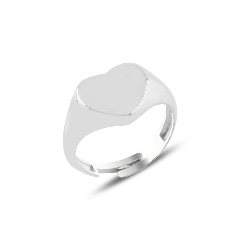 Heart Signet Adjustable Size Ring - R97614