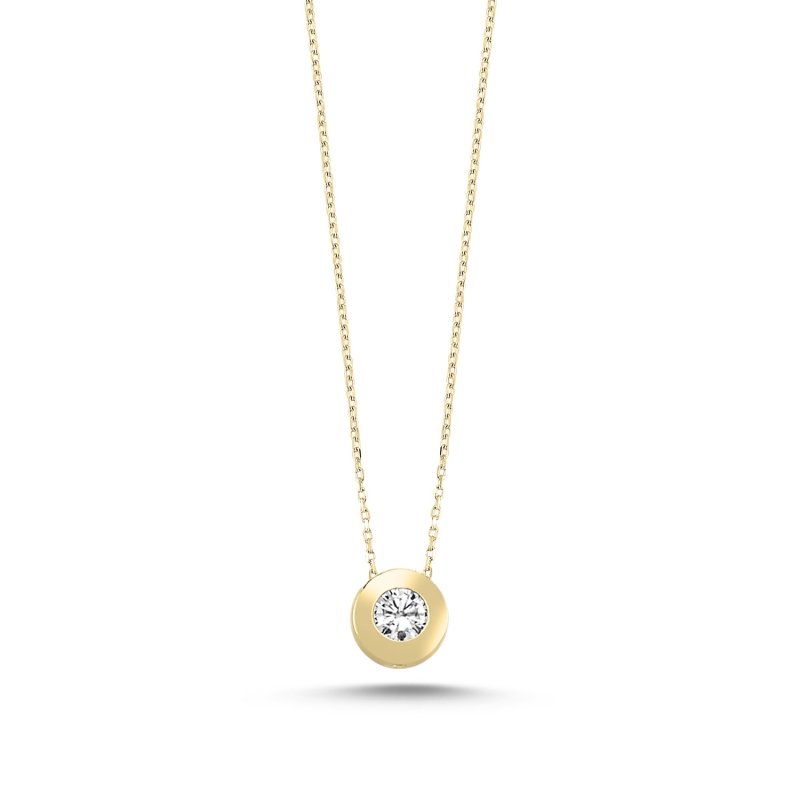 4mm CZ Solitaire Necklace - N98004