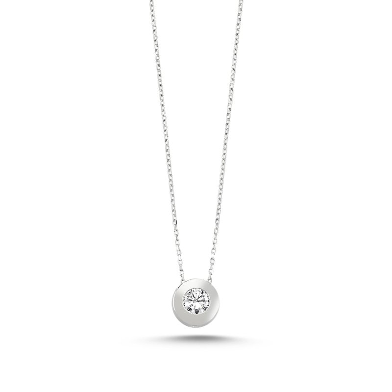 4mm CZ Solitaire Necklace - N98004