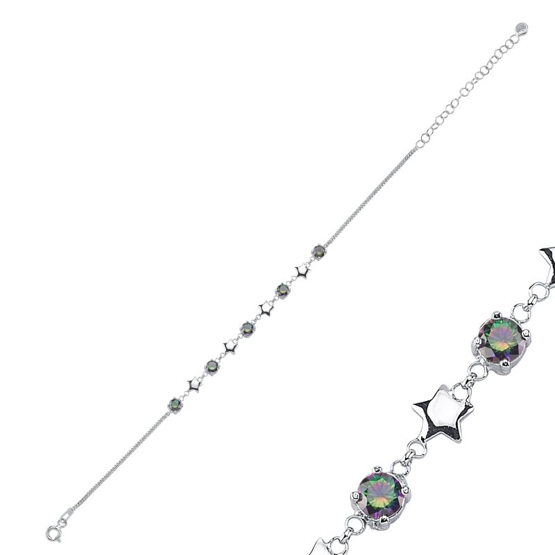 Mistik Topaz Zirkon Taşlı Yıldız Bileklik - B98309