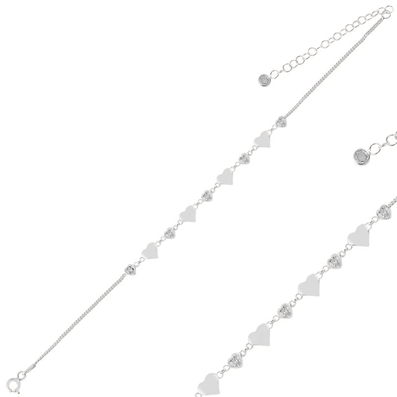Heart CZ Bracelet - B98311